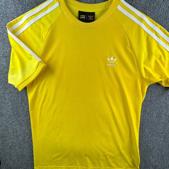 Adidas X Pharrell Williams Men T-shirt Small Yellow Logo Trefoil Embroidered - Picture 1 of 16